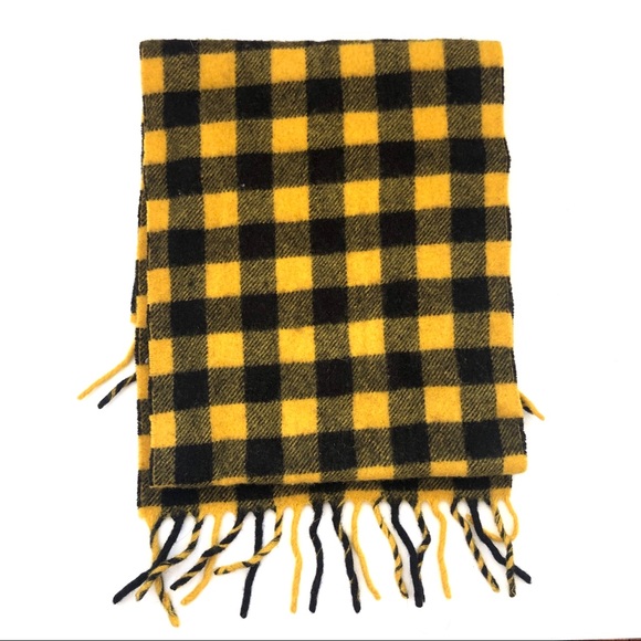 GAP Accessories - GAP Yellow Black Plaid Check Bumblebee Scarf GAP Accessories - GAP Yellow Black Plaid Check Bumblebee Scarf